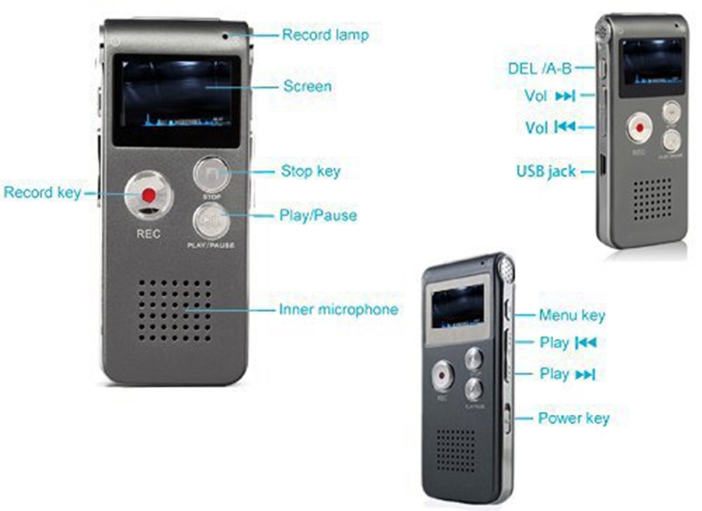 N28 Recorder Professional Hd Intelligent Digital Recorder MP3 Player- Silver 1+8GB N28 Recorder Professional Hd Intelligent Digital Recorder MP3 Player- Silver 1+8GB