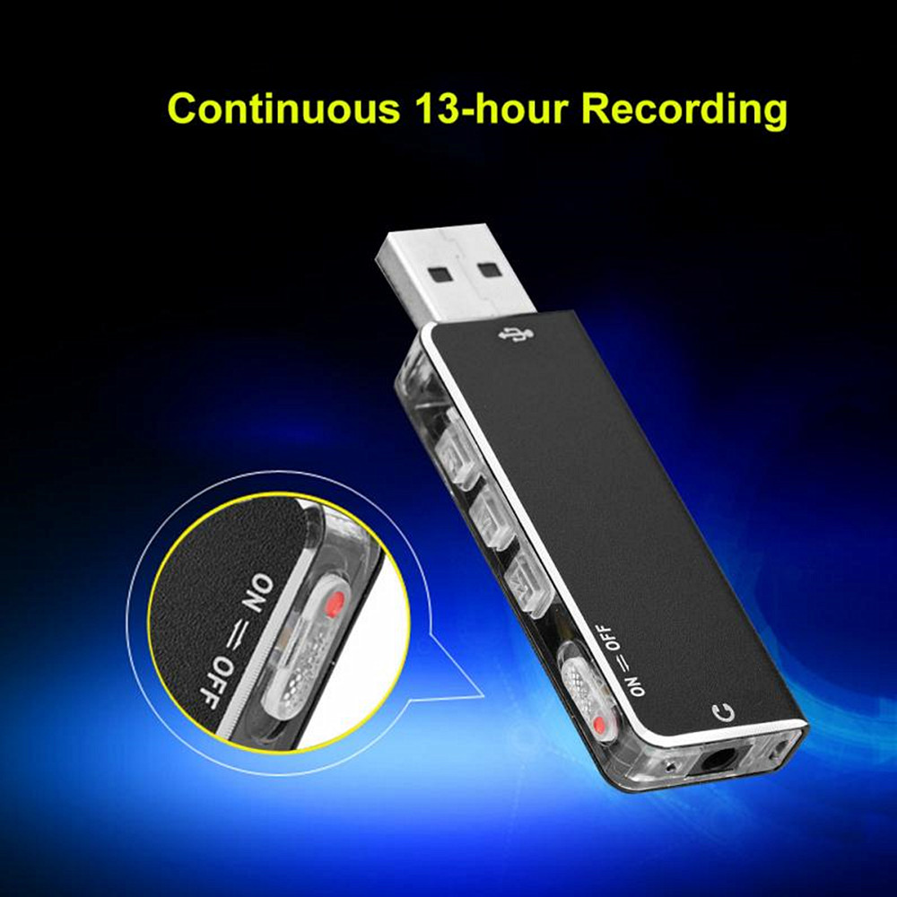 Mini Usb Recorder 13 Hours Alone Digital Voice Recorder- Black 1+8GB Mini Usb Recorder 13 Hours Alone Digital Voice Recorder- Black 1+8GB