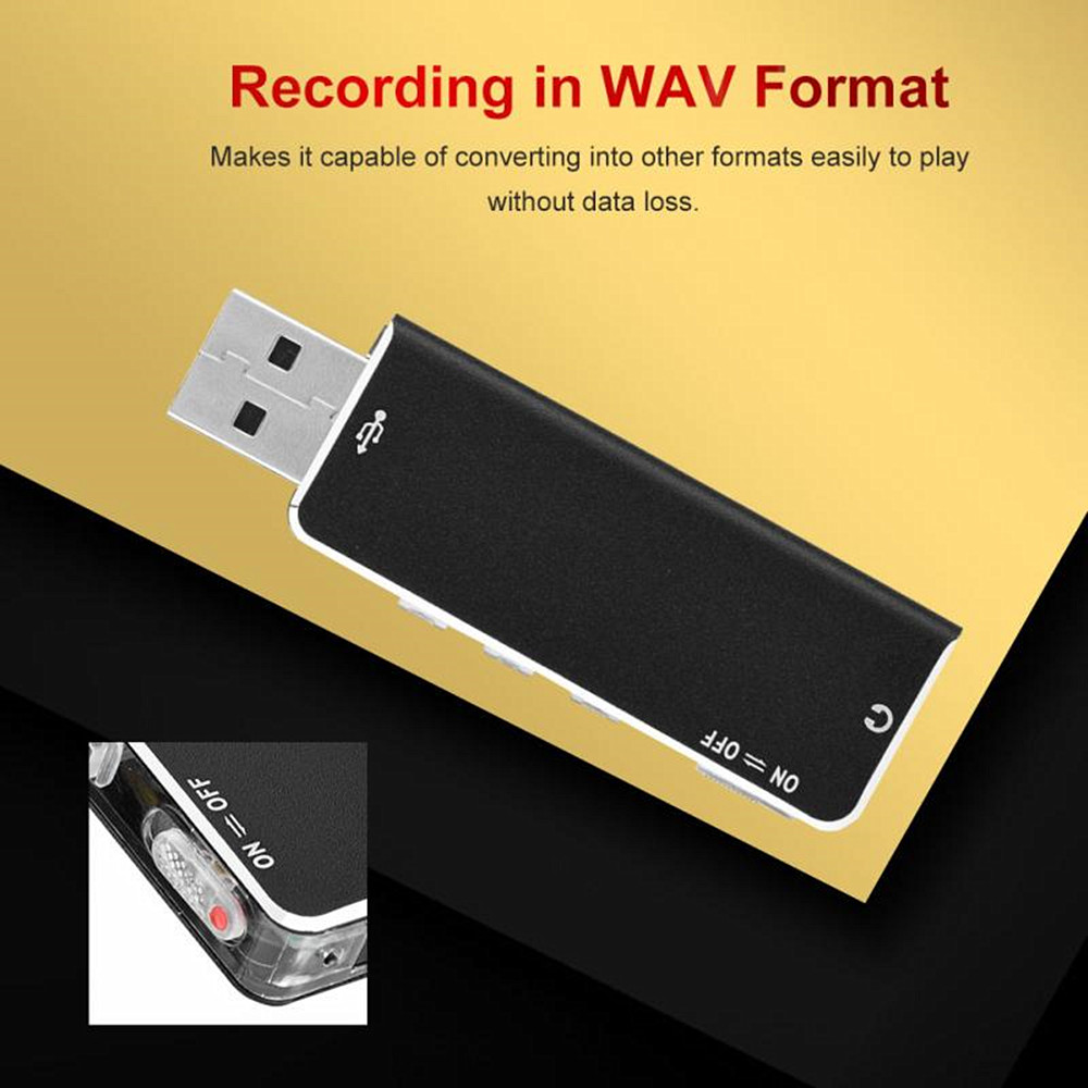 Mini Usb Recorder 13 Hours Alone Digital Voice Recorder- Black 1+8GB Mini Usb Recorder 13 Hours Alone Digital Voice Recorder- Black 1+8GB