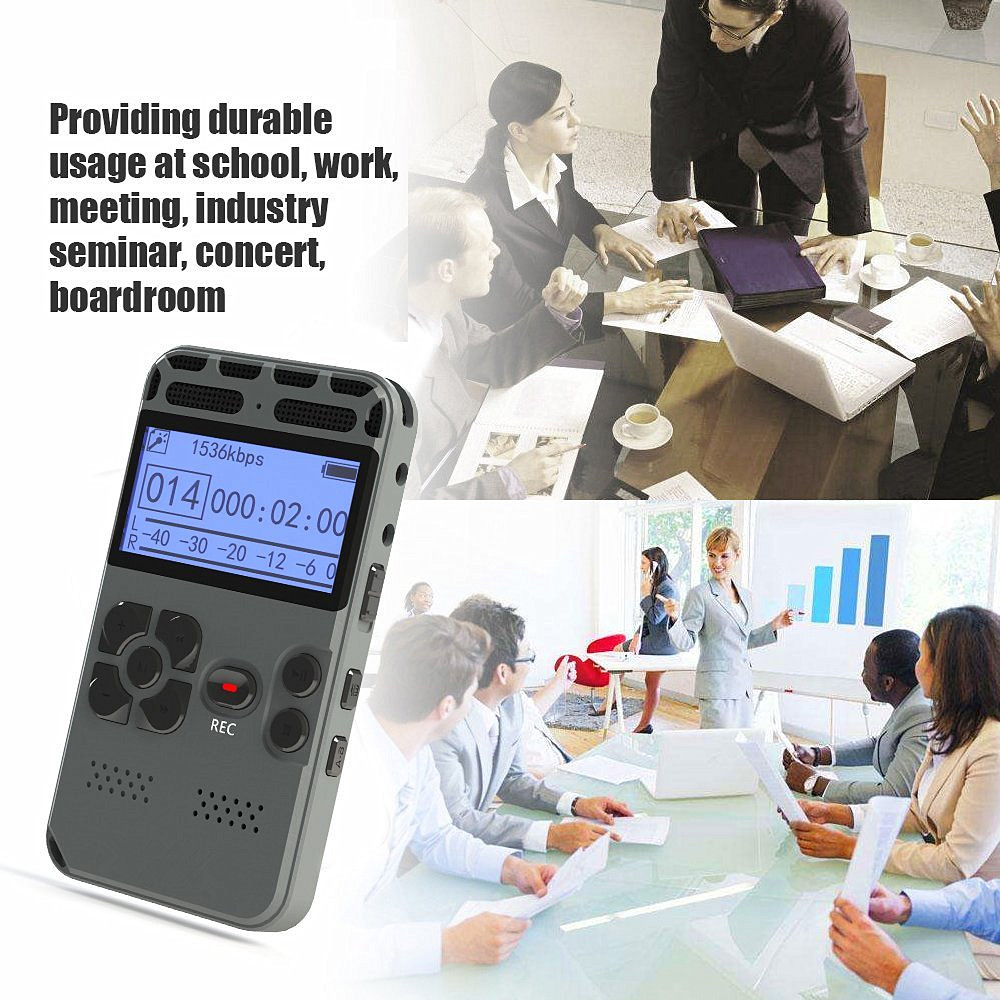 Hd Intelligent Digital Noise Reduction Meeting Recorder MP3 LED Display- Platinum 1+8GB Hd Intelligent Digital Noise Reduction Meeting Recorder MP3 LED Display- Platinum 1+8GB