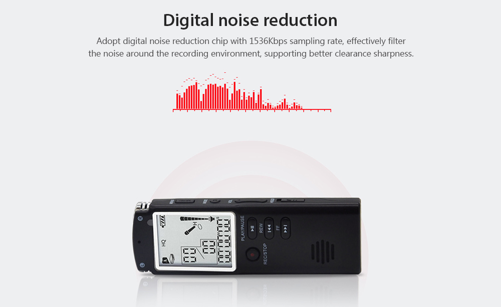 T60 Professional Voice Recording Device Large Screen Digital Audio Recorder Dictaphone MP3 Player- Black 16GB T60 Professional Voice Recording Device Large Screen Digital Audio Recorder Dictaphone MP3 Player- Black 16GB