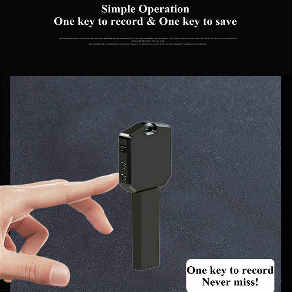Mini Key Meeting recorder MP3 Player Hd Noise Reduction- Black 1+8GB Mini Key Meeting recorder MP3 Player Hd Noise Reduction- Black 1+8GB