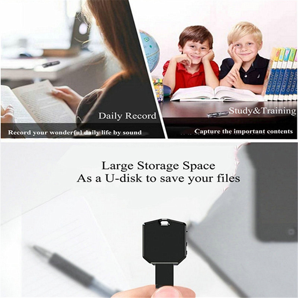 Mini Key Meeting recorder MP3 Player Hd Noise Reduction- Black 1+8GB Mini Key Meeting recorder MP3 Player Hd Noise Reduction- Black 1+8GB