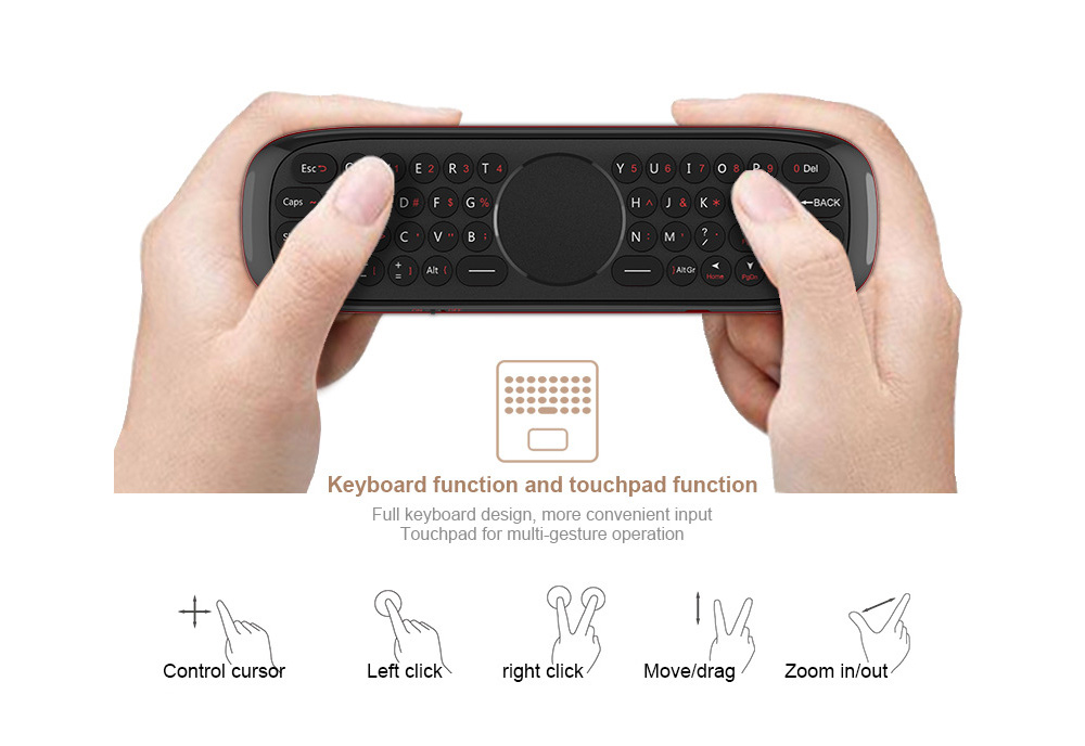 Wechip W2 Air Mouse - Black Wechip W2 Air Mouse - Black