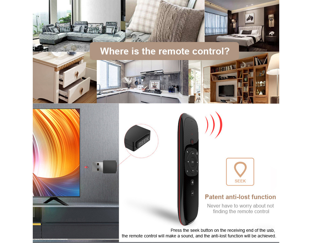 Wechip W2 Air Mouse - Black Wechip W2 Air Mouse - Black