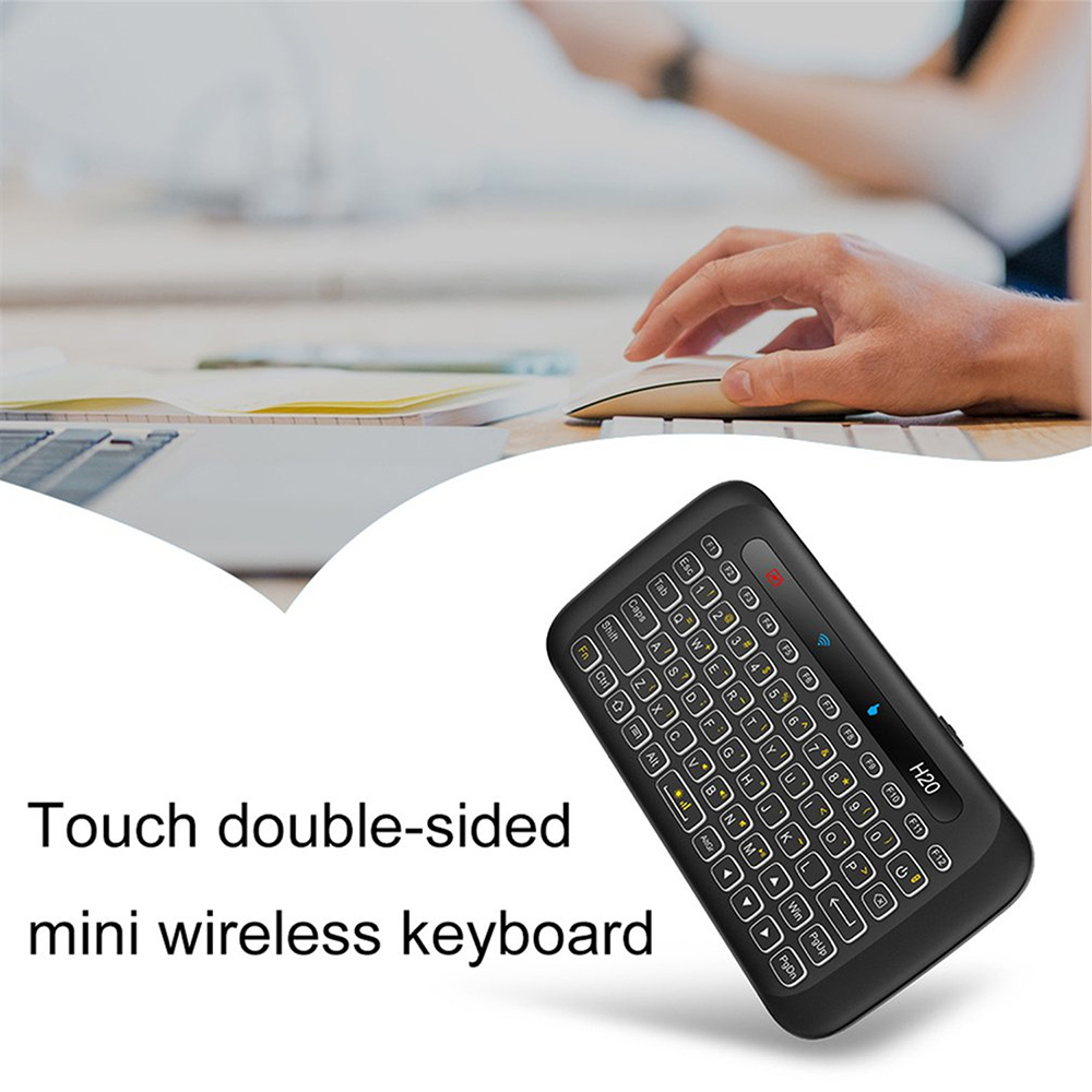 H20 Air Mouse Mini Backlight Keyboard Wireless Touchpad Mouse Colorful Breathing Lamp - Black H20 Air Mouse Mini Backlight Keyboard Wireless Touchpad Mouse Colorful Breathing Lamp - Black