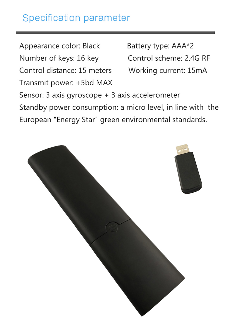 Q5 Smart Voice Air Mouse - Black Voice without Gyroscope Q5 Smart Voice Air Mouse - Black Voice without Gyroscope