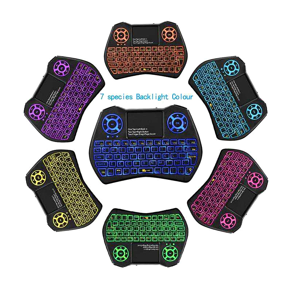 Wireless Keyboard Support Multilingual Flying Squirrels Mini Seven Dazzle Colour - Black Wireless Keyboard Support Multilingual Flying Squirrels Mini Seven Dazzle Colour - Black
