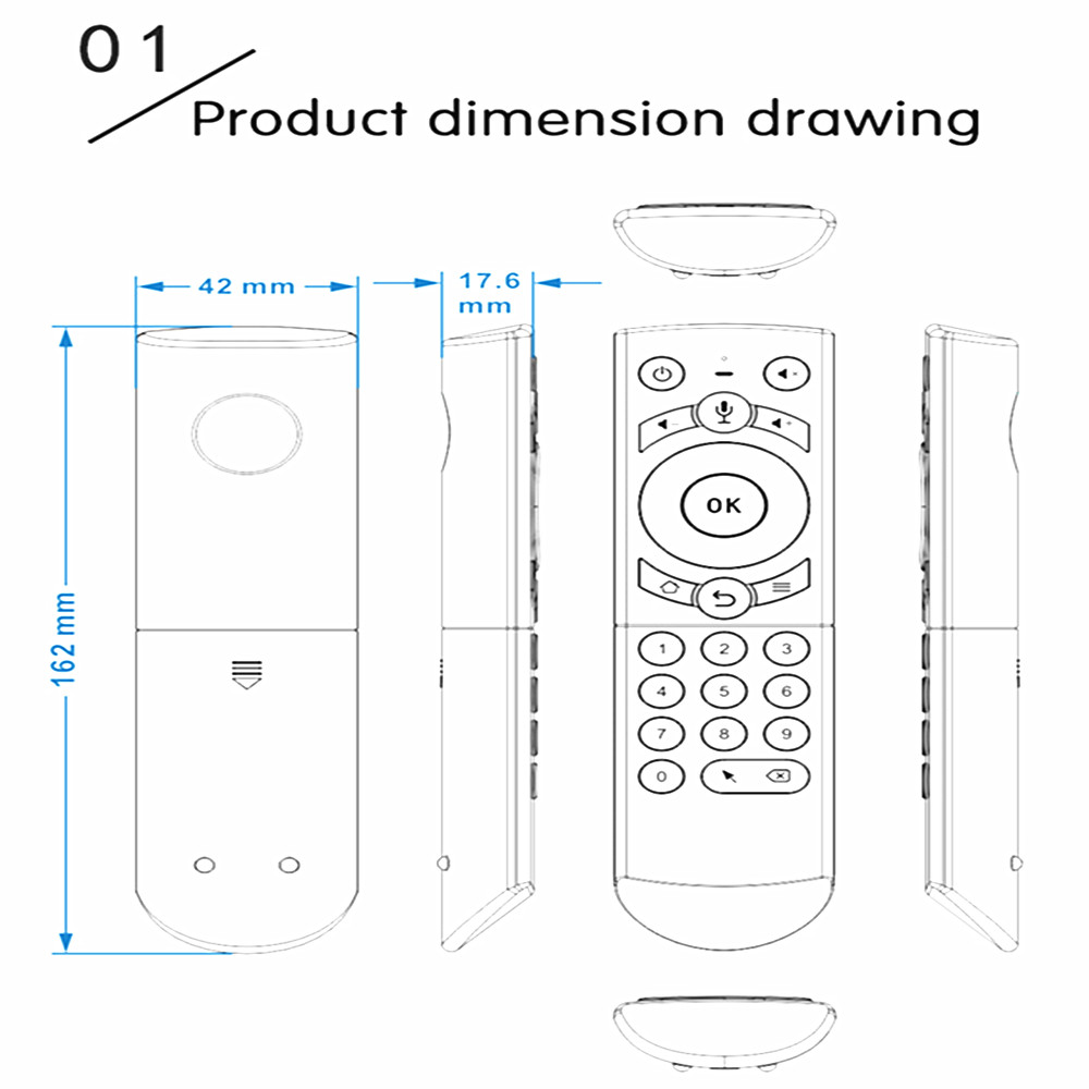 2.4 G Air Flying Squirrels Remote Control Mouse Six Axis Gyroscope Google Voice - Black 2.4 G Air Flying Squirrels Remote Control Mouse Six Axis Gyroscope Google Voice - Black