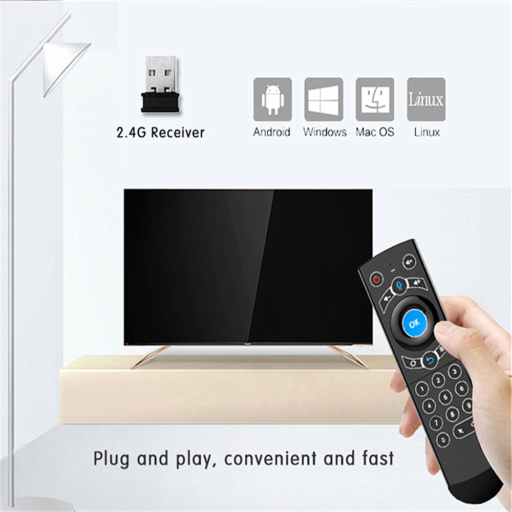 2.4 G Air Flying Squirrels Remote Control Mouse Six Axis Gyroscope Google Voice - Black 2.4 G Air Flying Squirrels Remote Control Mouse Six Axis Gyroscope Google Voice - Black