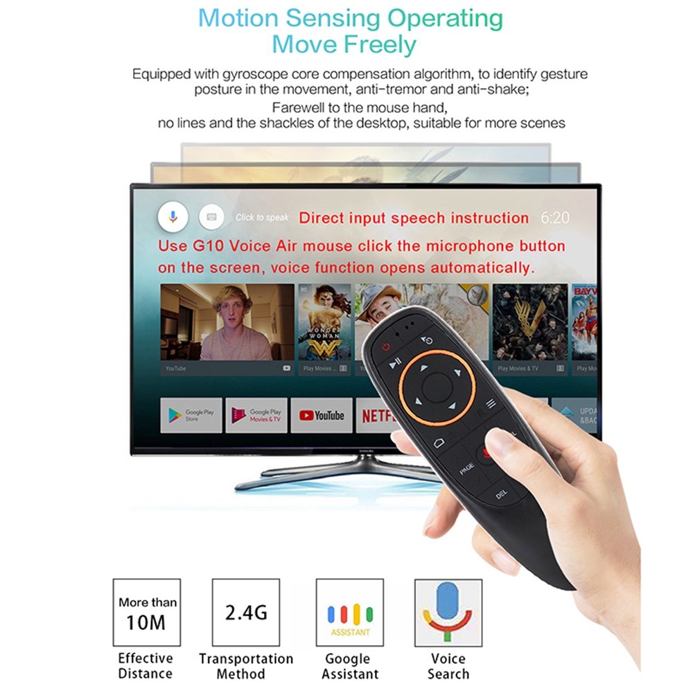 Mini Fly G10 Air Mouse 2.4G Wireless Keyboard Mouse with Gyro Sensing Game- Black Mini Fly G10 Air Mouse 2.4G Wireless Keyboard Mouse with Gyro Sensing Game- Black
