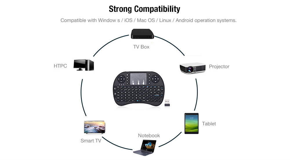 V8B Air Mouse Full Size Keypad Remote Control Game Console - Black V8B Air Mouse Full Size Keypad Remote Control Game Console - Black