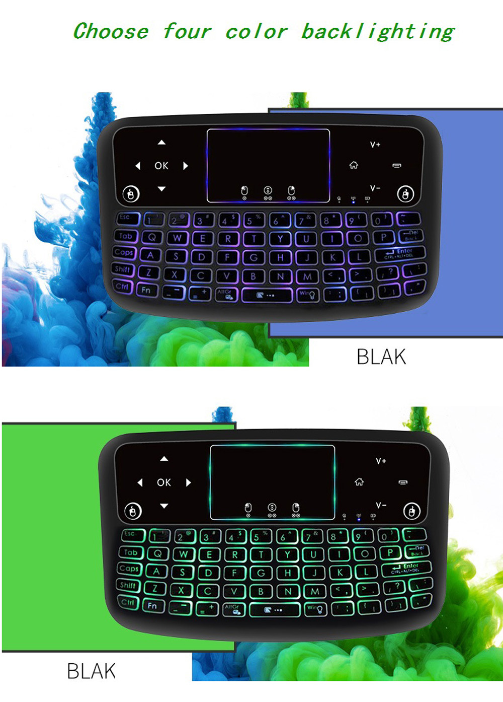 A36 Wireless Mini Air Mouse - Black Standard Dry Battery A36 Wireless Mini Air Mouse - Black Standard Dry Battery