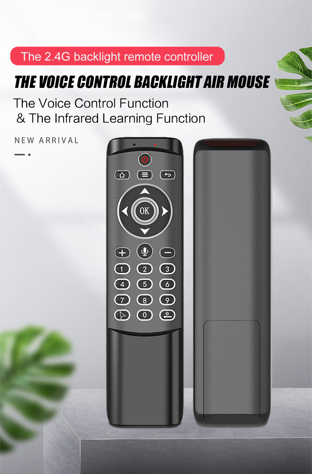 MT1 Wireless Voice Control Remote Control 2.4G Air Mouse - Black MT1 Wireless Voice Control Remote Control 2.4G Air Mouse - Black