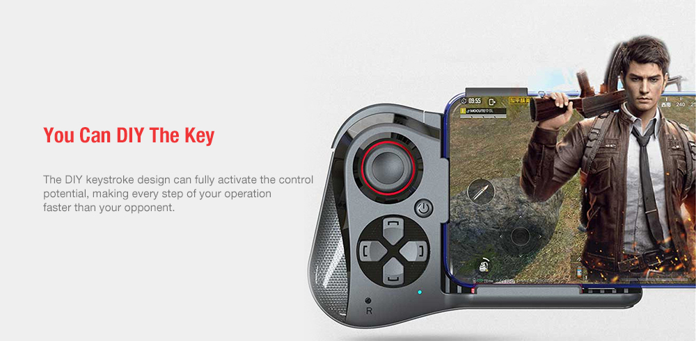 059 Wireless Bluetooth Single Hand Gamepad Game Controller for PUBG - Black 059 Wireless Bluetooth Single Hand Gamepad Game Controller for PUBG - Black