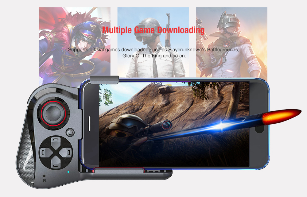 059 Wireless Bluetooth Single Hand Gamepad Game Controller for PUBG - Black 059 Wireless Bluetooth Single Hand Gamepad Game Controller for PUBG - Black