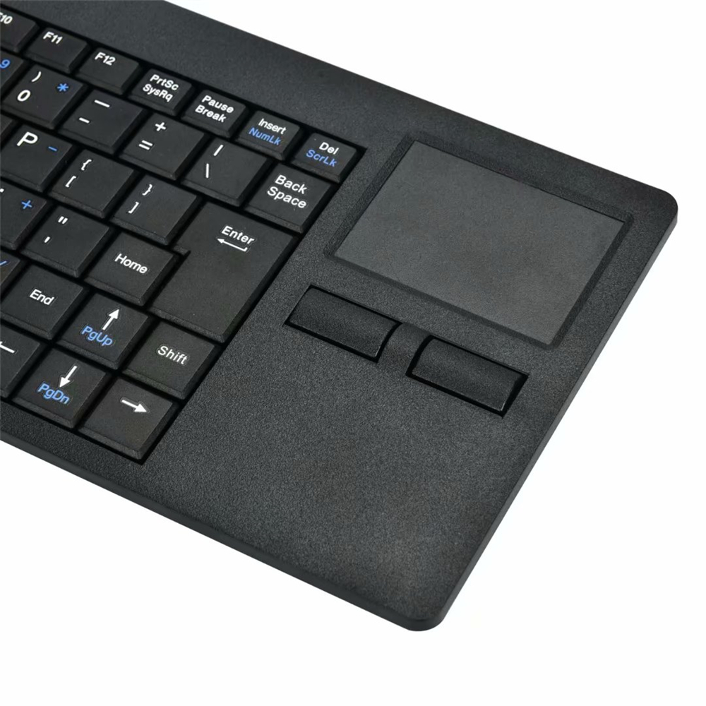 Wired USB Ultra-thin Mute Built-in HUB Mini Business Office Keyboard with Touchpad- Black Wired USB Ultra-thin Mute Built-in HUB Mini Business Office Keyboard with Touchpad- Black
