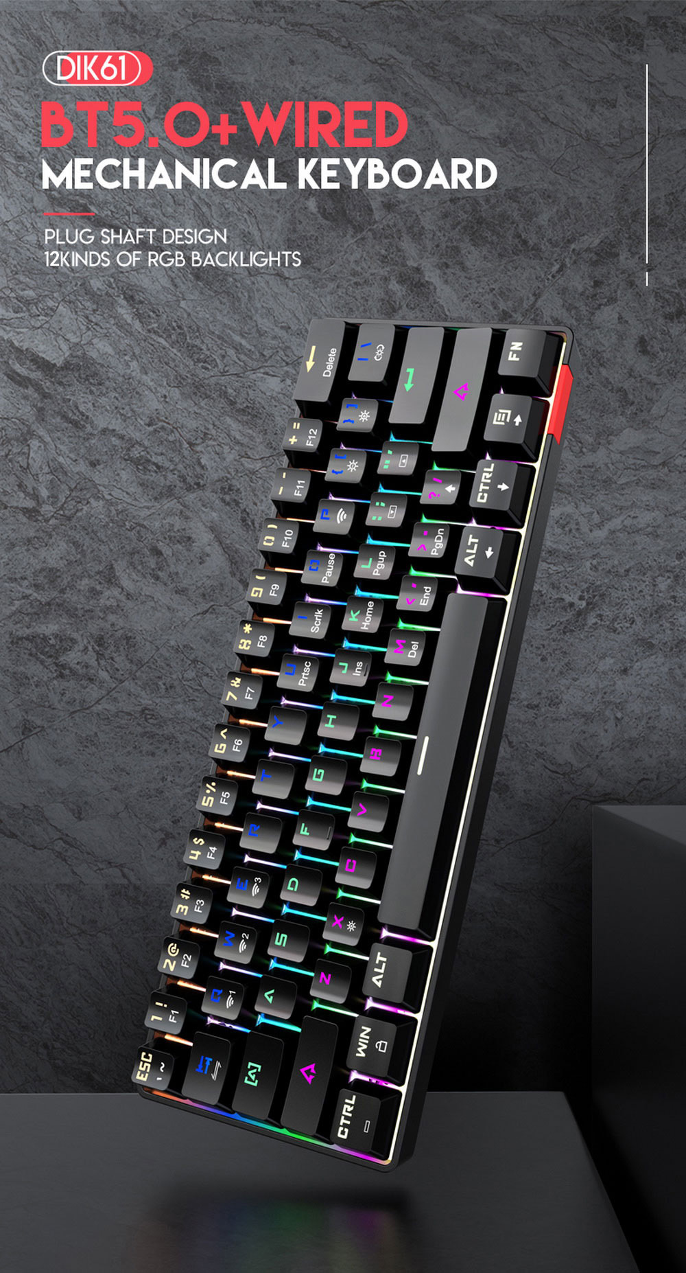 DIK61 Mechanical Keyboard - Black DIK61 Mechanical Keyboard - Black