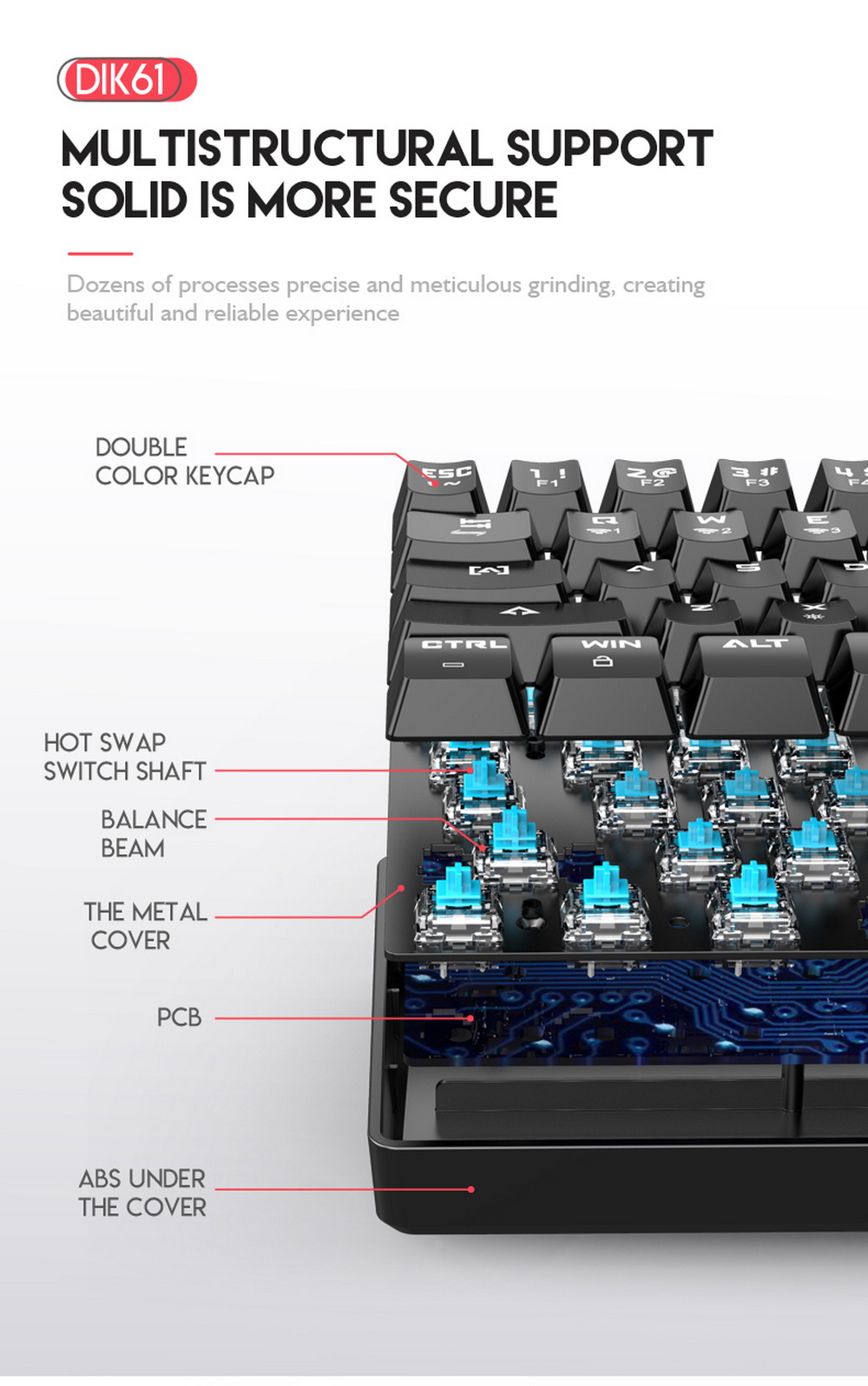 DIK61 Mechanical Keyboard - Black DIK61 Mechanical Keyboard - Black