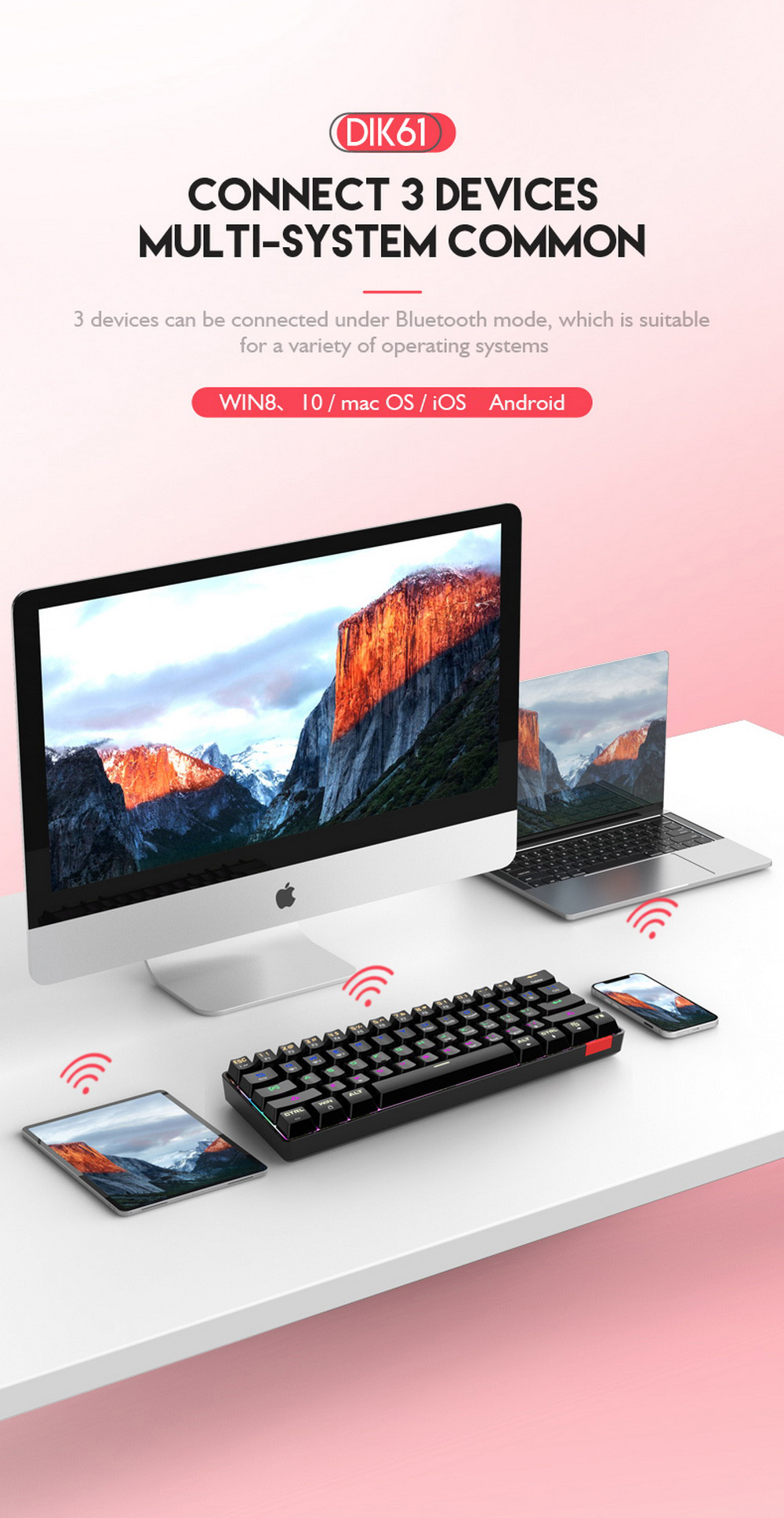 DIK61 Mechanical Keyboard - Black DIK61 Mechanical Keyboard - Black