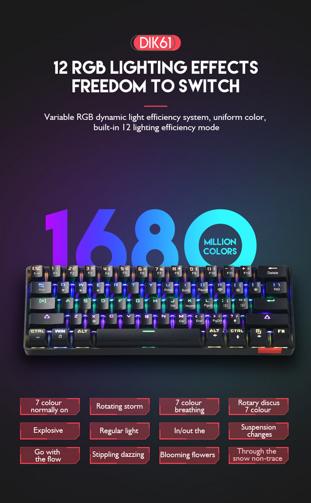 DIK61 Mechanical Keyboard - Black DIK61 Mechanical Keyboard - Black