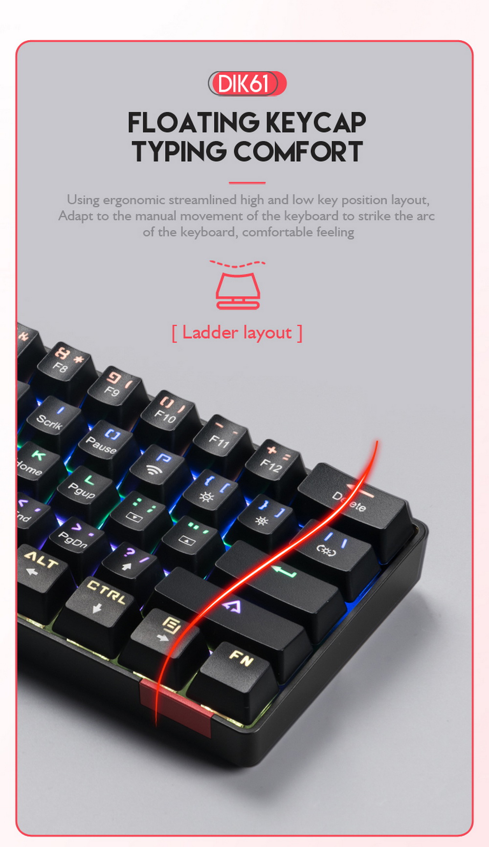 DIK61 Mechanical Keyboard - Black DIK61 Mechanical Keyboard - Black