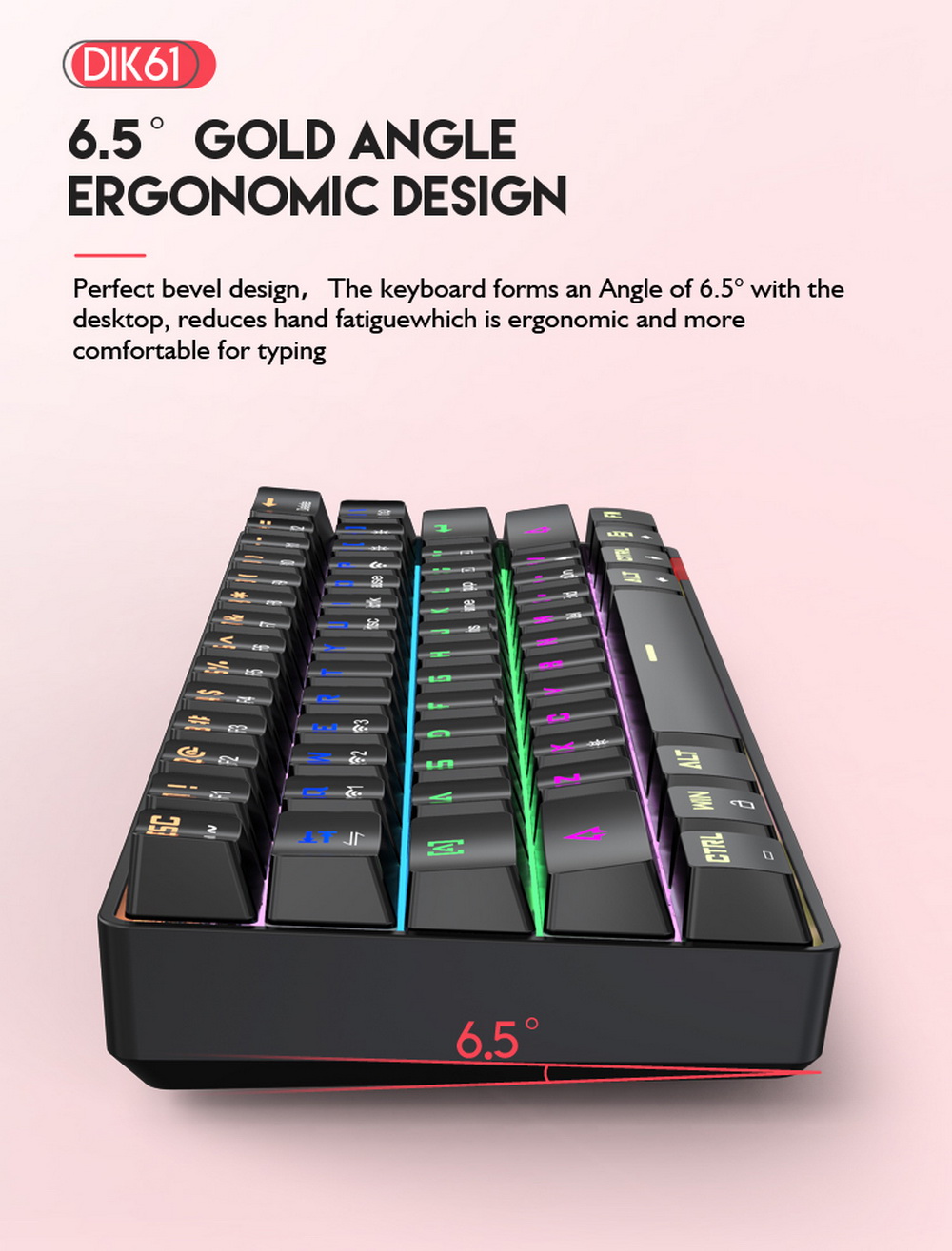 DIK61 Mechanical Keyboard - Black DIK61 Mechanical Keyboard - Black