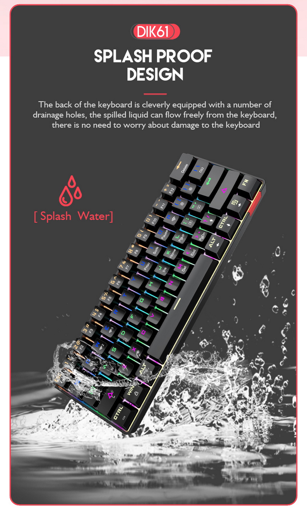 DIK61 Mechanical Keyboard - Black DIK61 Mechanical Keyboard - Black