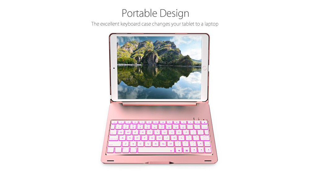 Tablet Holder with Colorful Backlight- Rose Gold Tablet Holder with Colorful Backlight- Rose Gold