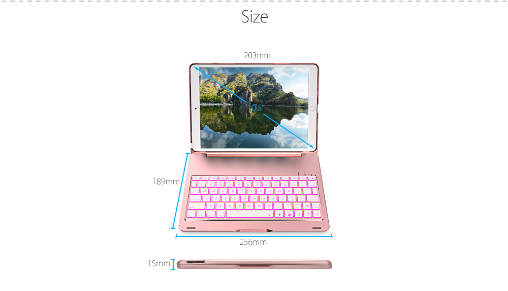 Tablet Holder with Colorful Backlight- Rose Gold Tablet Holder with Colorful Backlight- Rose Gold